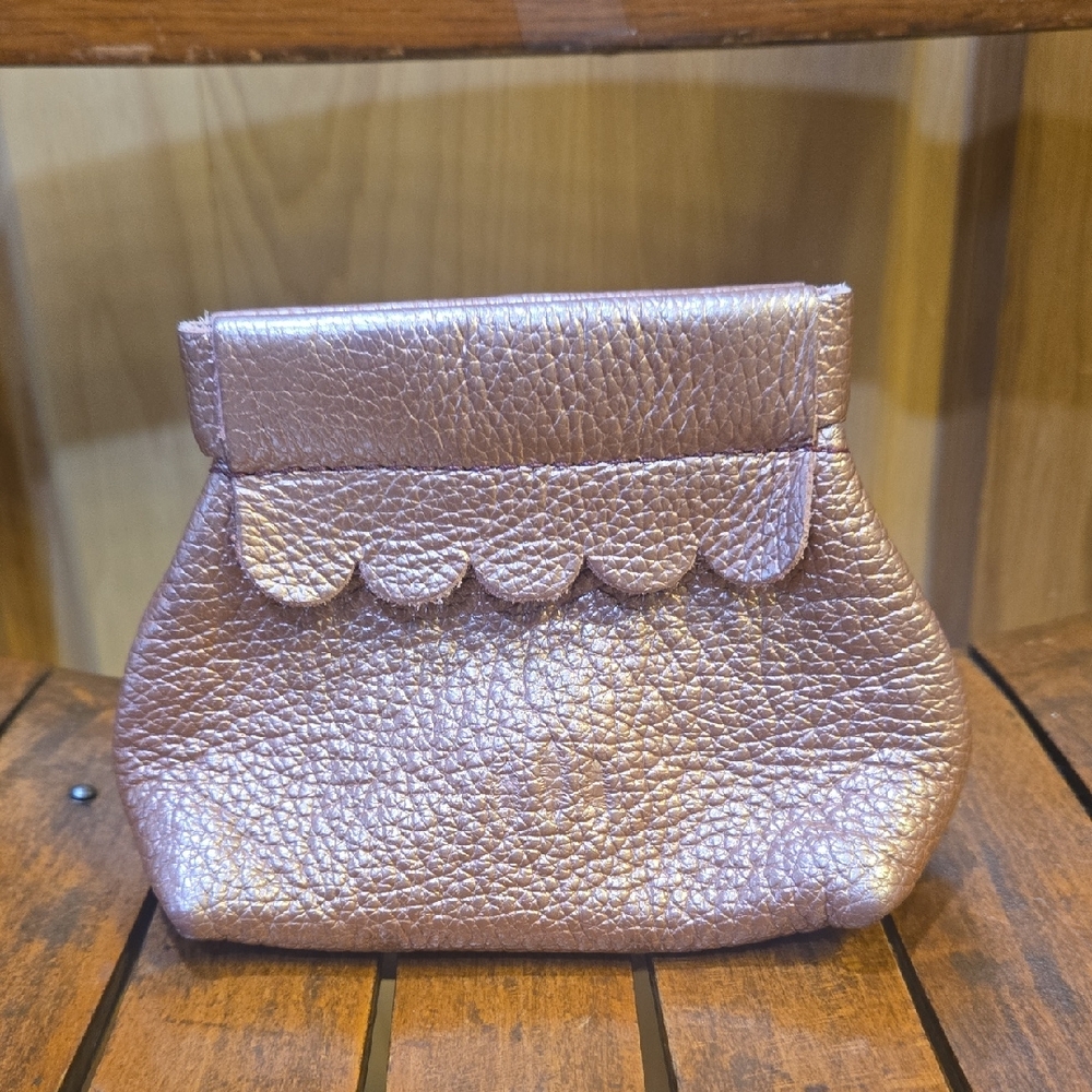 Metallic Rose Gold Clutch